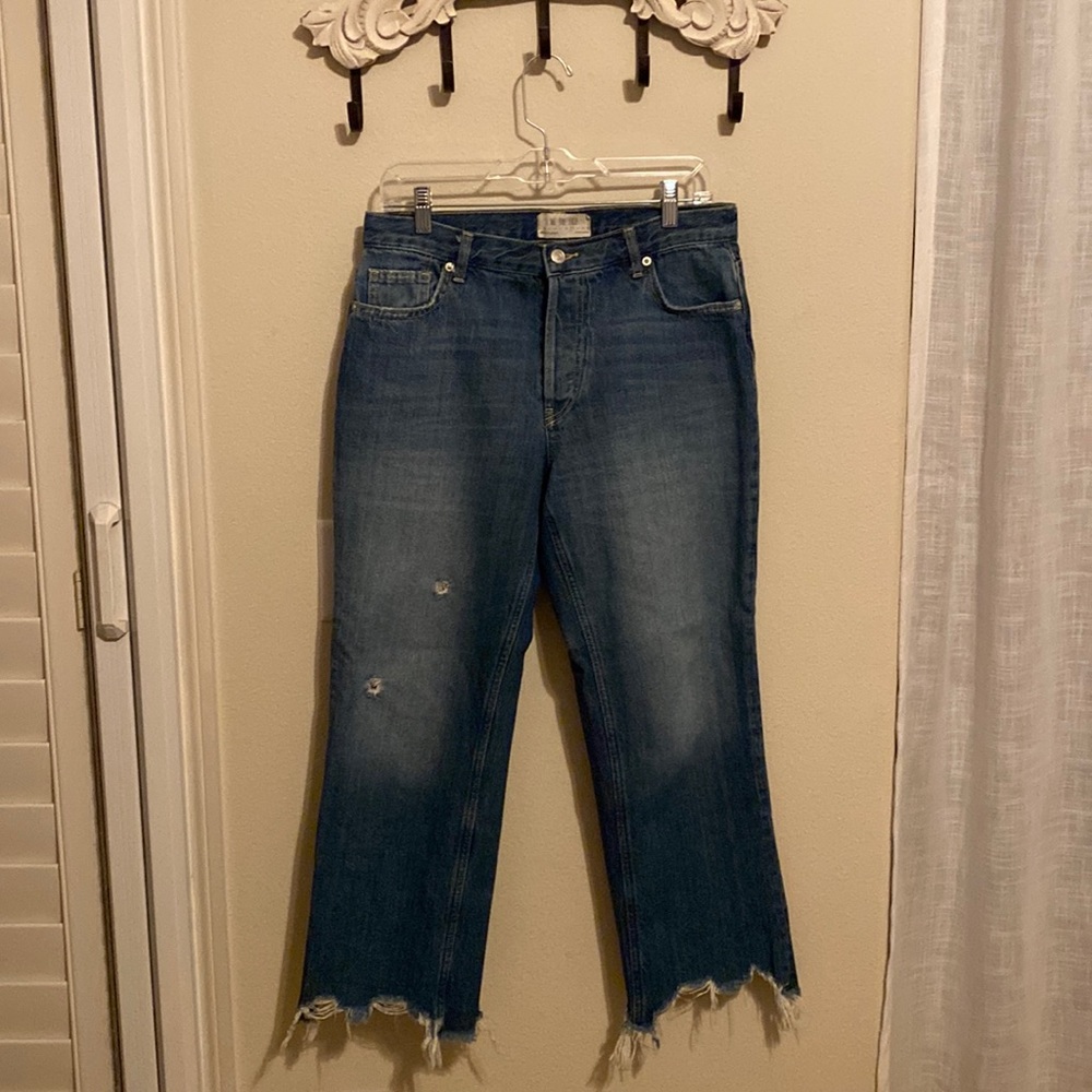 Free People Blue Ankle & Cropped Jeans